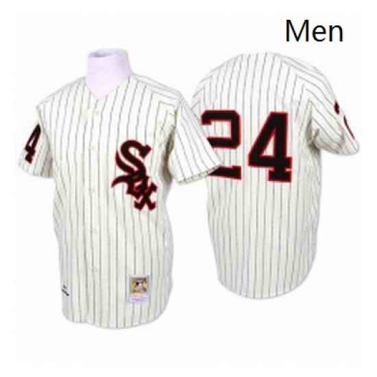 Mens Mitchell and Ness Chicago White Sox 24 Early Wynn Replica White Throwback MLB Jersey